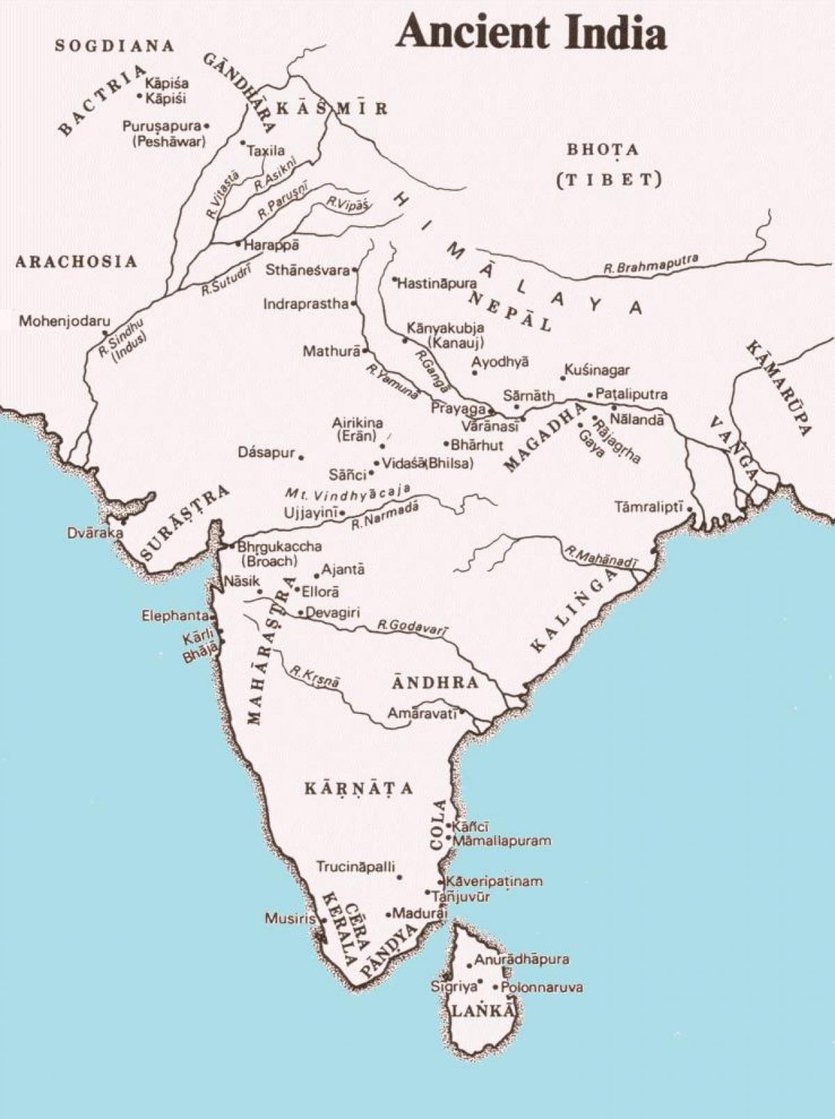 Mappa storica dell'India
