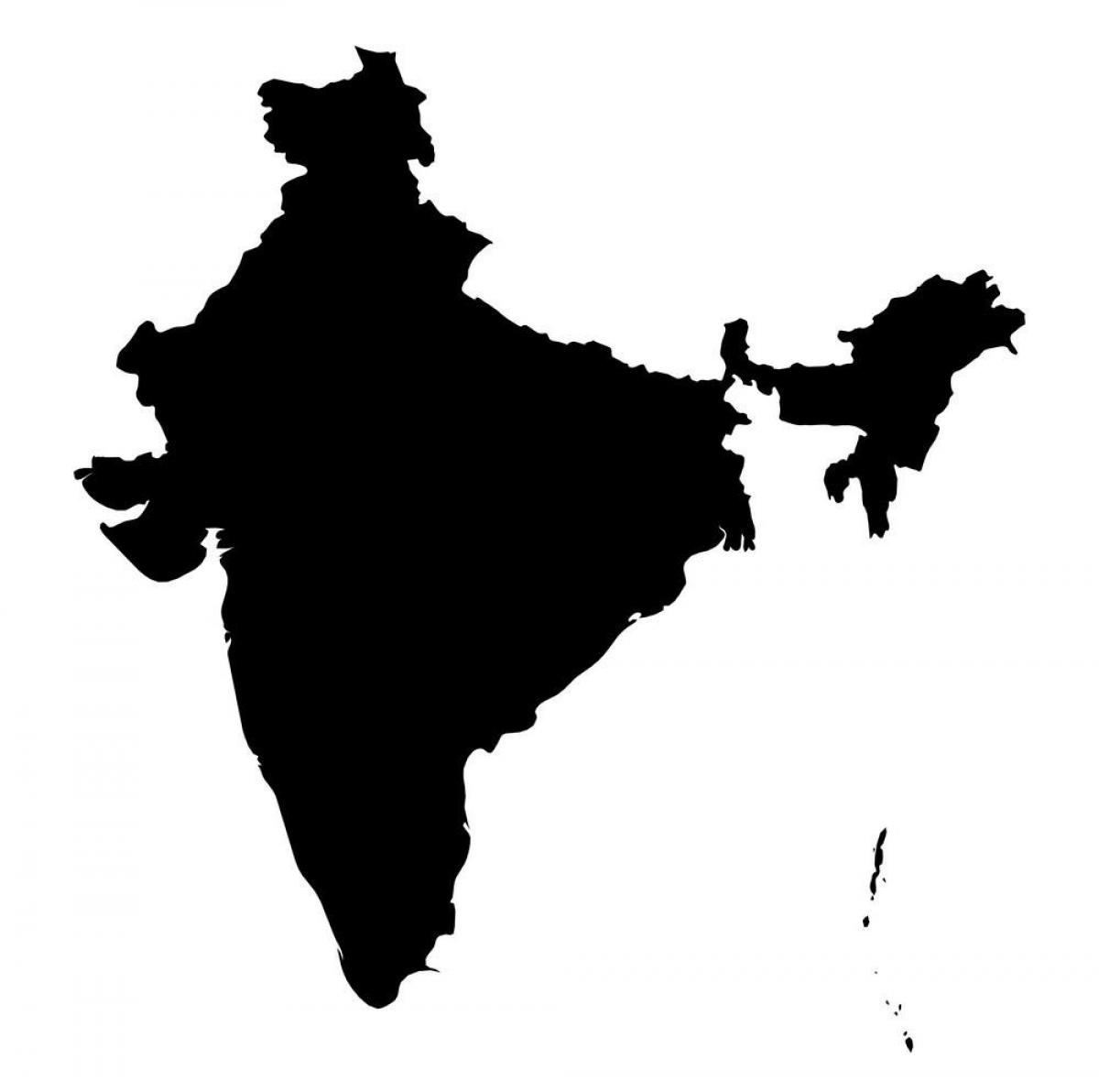 Mappa vettoriale dell'India