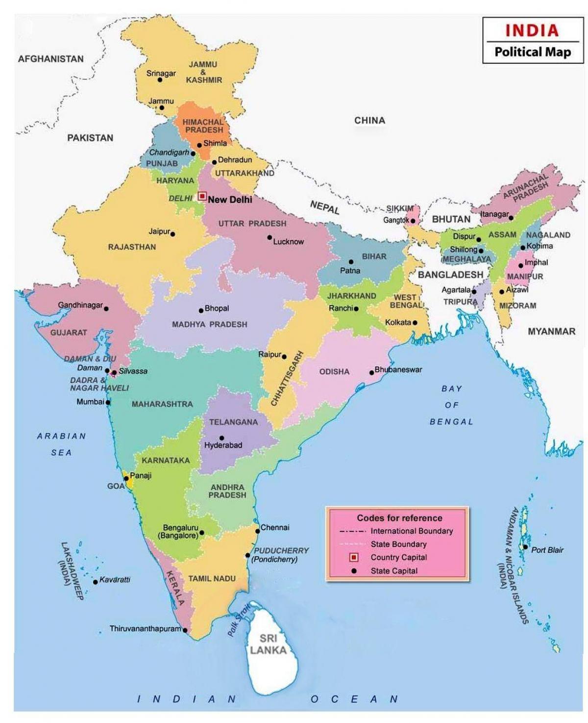 Mappa dello stato dell'India